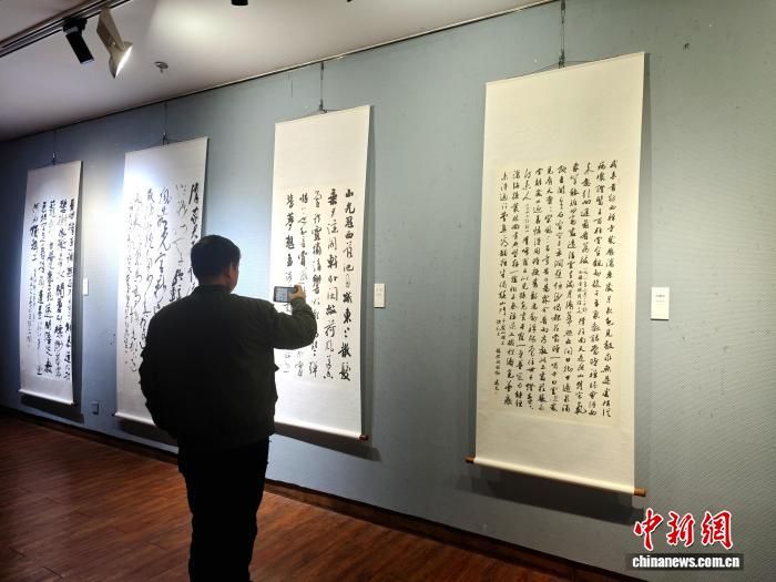 陕西书学院首届书法学术邀请展开幕。 阿琳娜 摄 陕西书学院首届书法学术邀请展开幕。 阿琳娜 摄