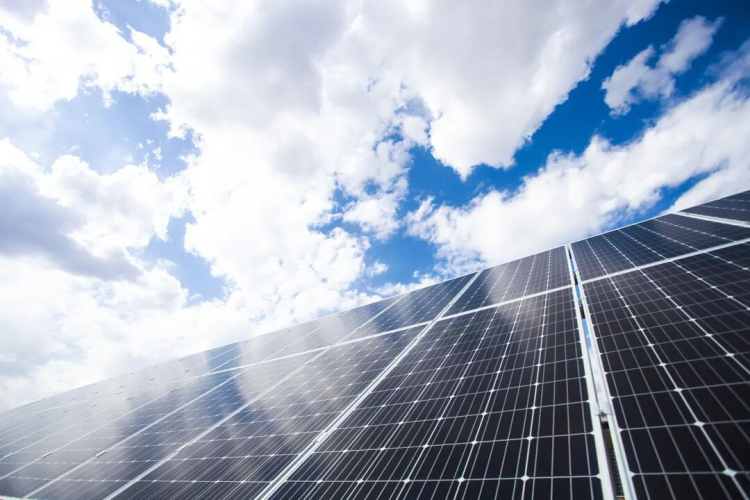 隆基绿能生产的光伏设备。 隆基绿能生产的光伏设备。