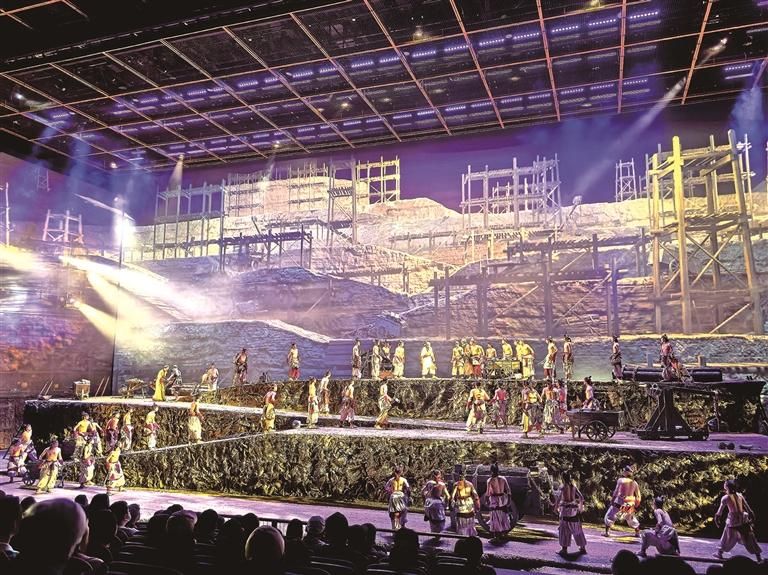《赳赳大秦》演出现场(8月21日摄)。 《赳赳大秦》演出现场(8月21日摄)。